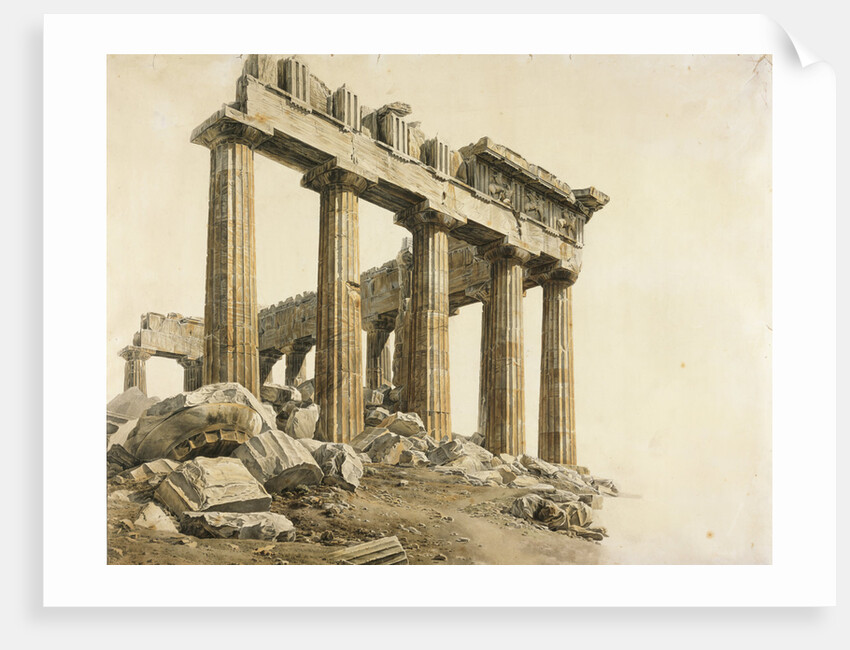 View of the East End of the Parthenon, Athens by Giovanni Battista Lusieri
